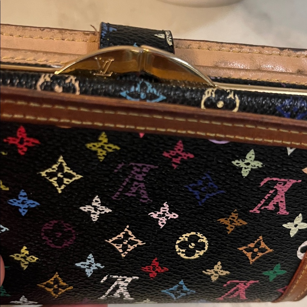 Louis Vuitton Murakami Black Multicolor Wallet - Picture 5 of 12